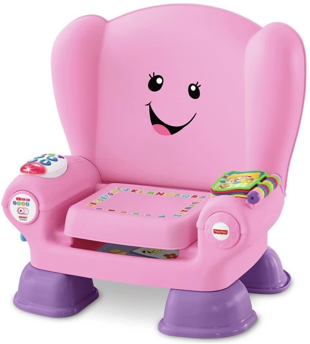 Fisher-Price Laugh & Learn Smart Stages Chair Electronic Learning Toy for  Toddlers, Pink