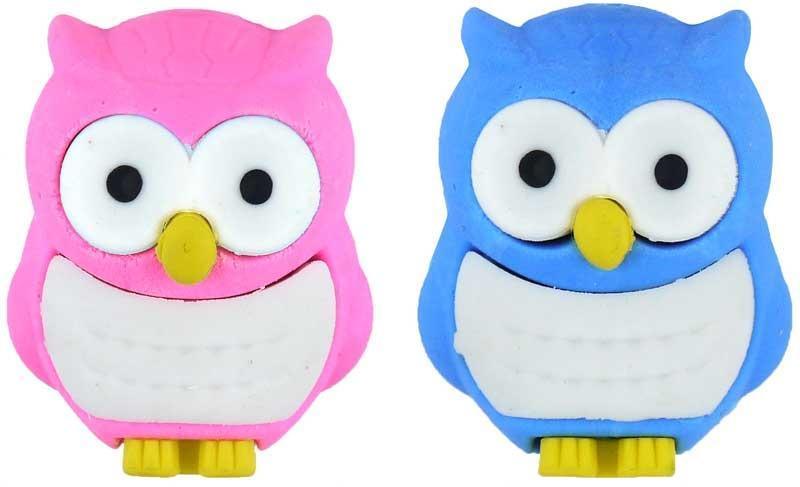 Fun Stationery Owl Eraser - Assorted Colours - TOYBOX Toy Shop