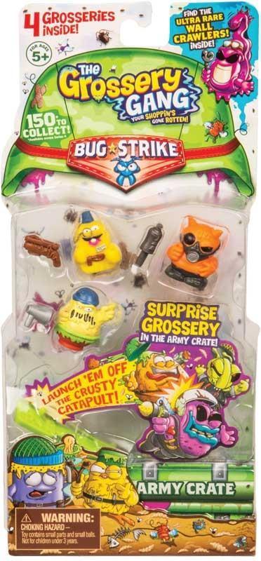 Grossery Gang 4 Pack And Launcher Series 4 Bug Strike - Assorted - TOYBOX Toy Shop