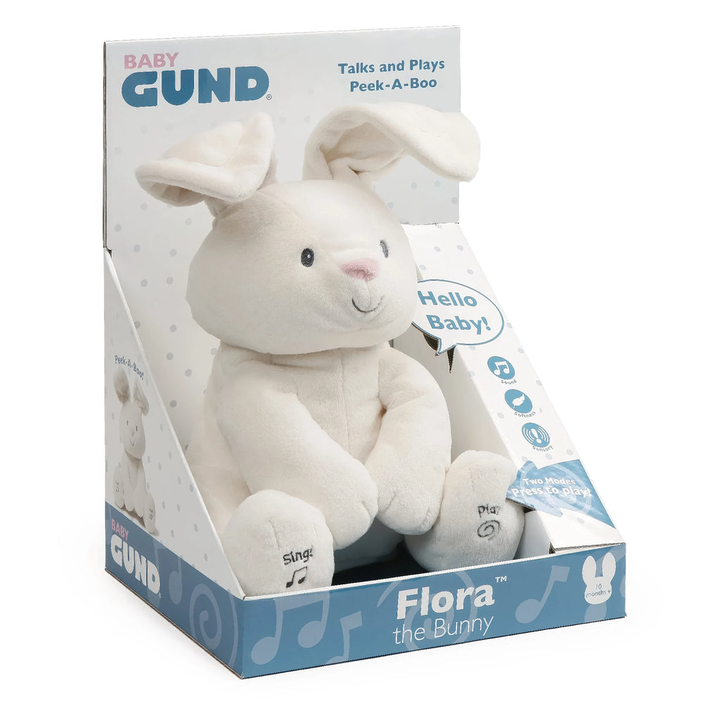 GUND Flora Rabbit Interactive Plush Toy 30cm