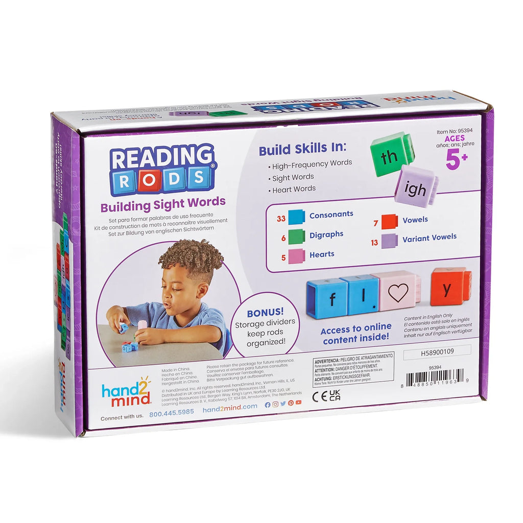 Hand2Mind Reading Rods Building Sight Words - TOYBOX Toy Shop