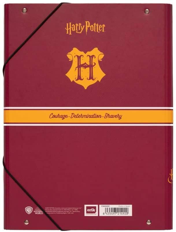 Harry Potter Gryffindor A4 Elasticated Folder - TOYBOX