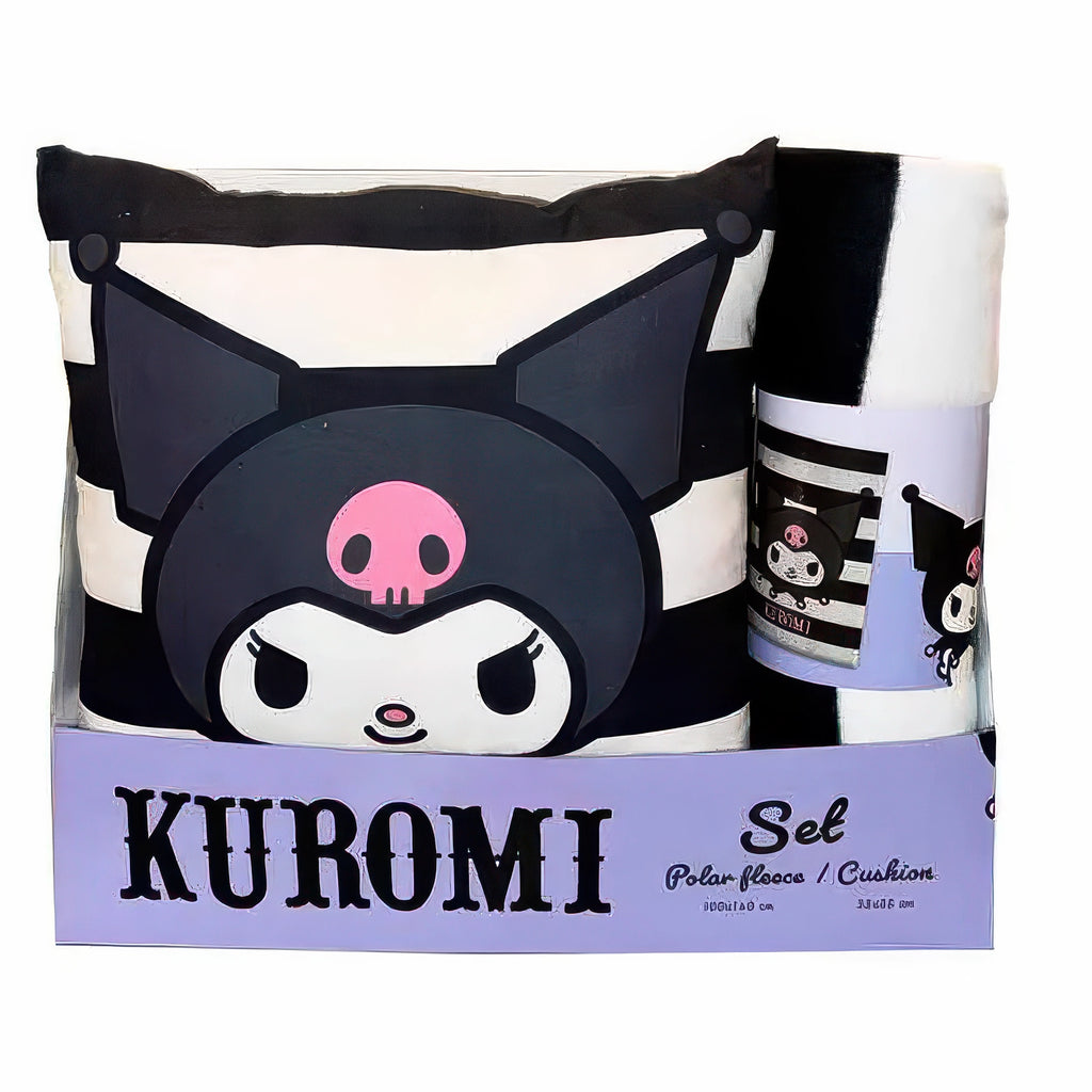 Hello Kitty Kuromi Polar Blanket & Cushion Set