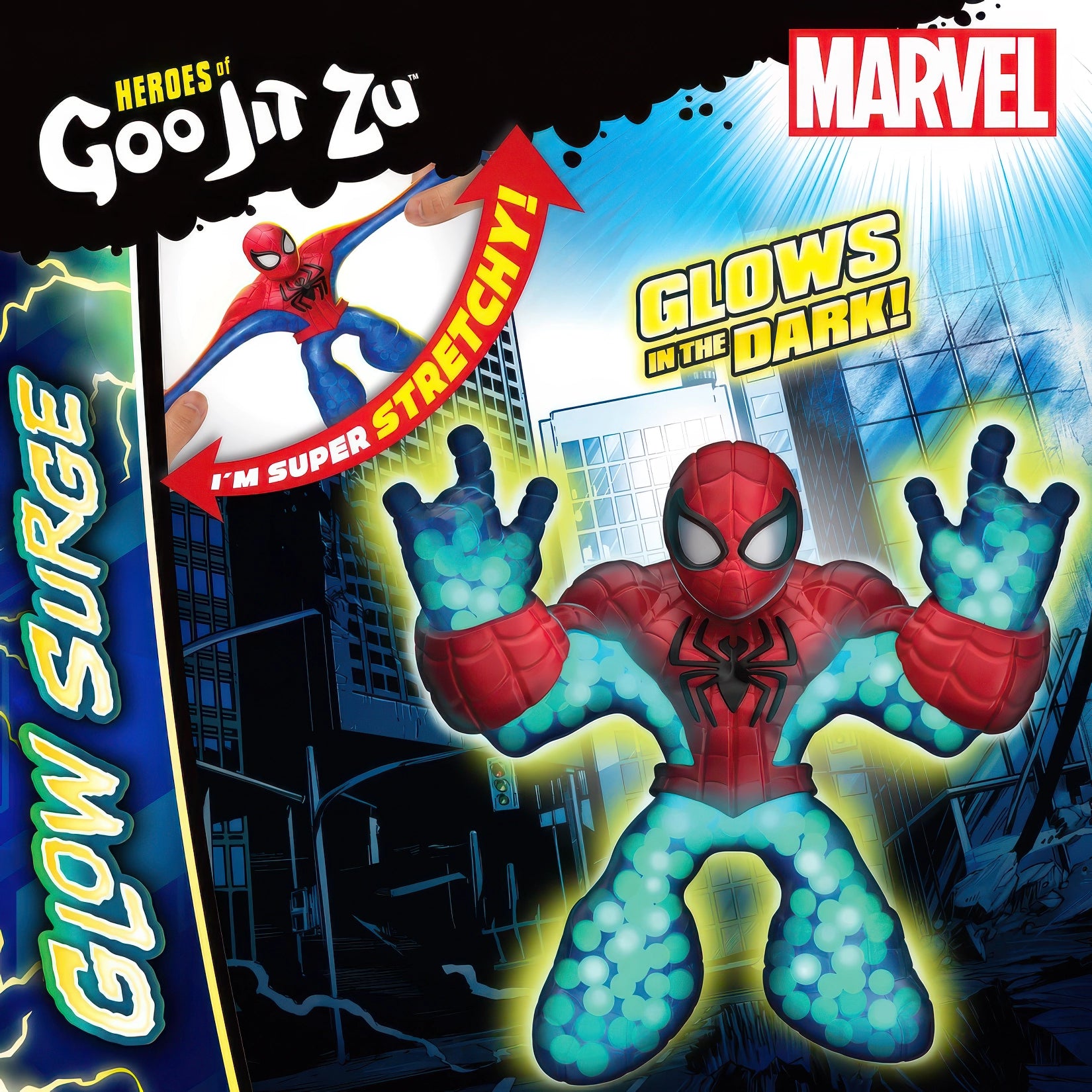 Heroes of Goo Jit Zu Bandai - Marvel Action Figure - Goblin Verde, il nemico di Spider-Man con texture morbida e corpo allungabile, stringilo e Causa Caos! CO42658 Heroes of Goo Jit Zu Bandai - Marvel Action Figure - Goblin Verde, il nemico di Spider-Man con texture morbida e corpo allungabile, stringilo e Causa Caos! CO42658