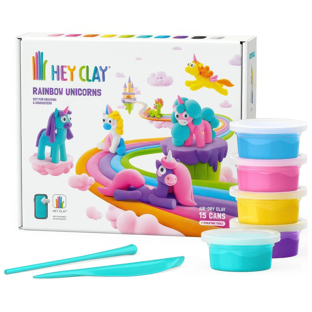 Hey Clay Sculpting Set Rainbow Unicorns