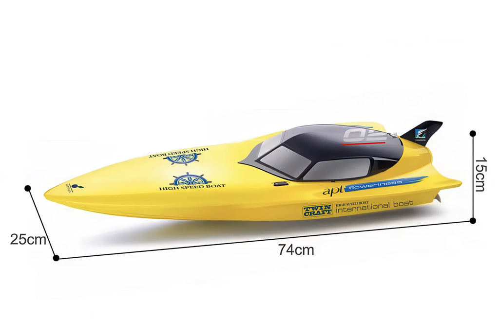 CRUEL High-Speed 2.4 GHz RC Racing Boat 74cm with Lights - TOYBOX Toy Shop