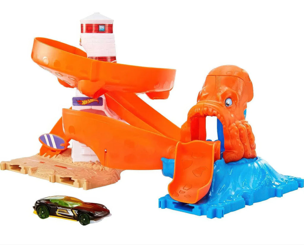 Hot Wheels City Creatures Octopus Invasion Attack Playset