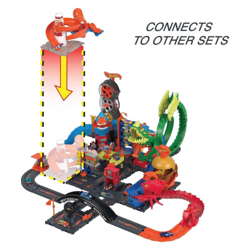 Hot Wheels City Creatures Octopus Invasion Attack Playset