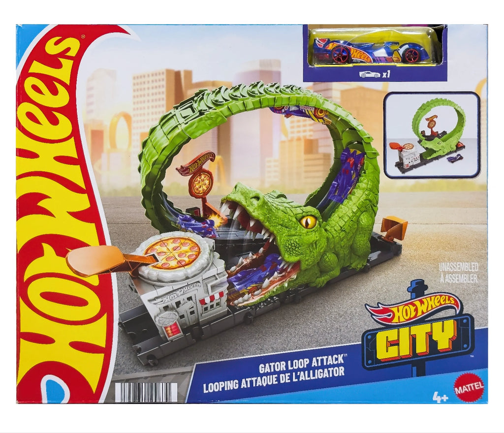 Hot Wheels City Gator Loop Attack Playset