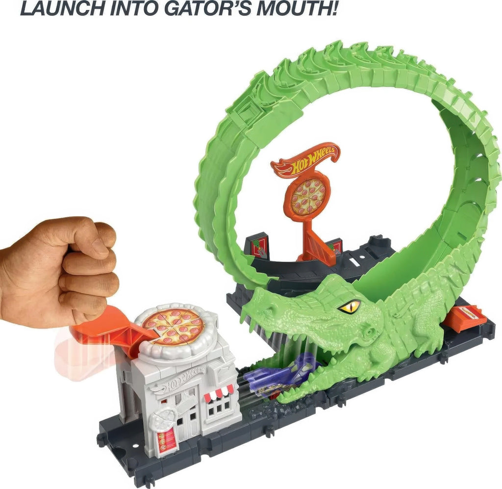Hot Wheels City Gator Loop Attack Playset
