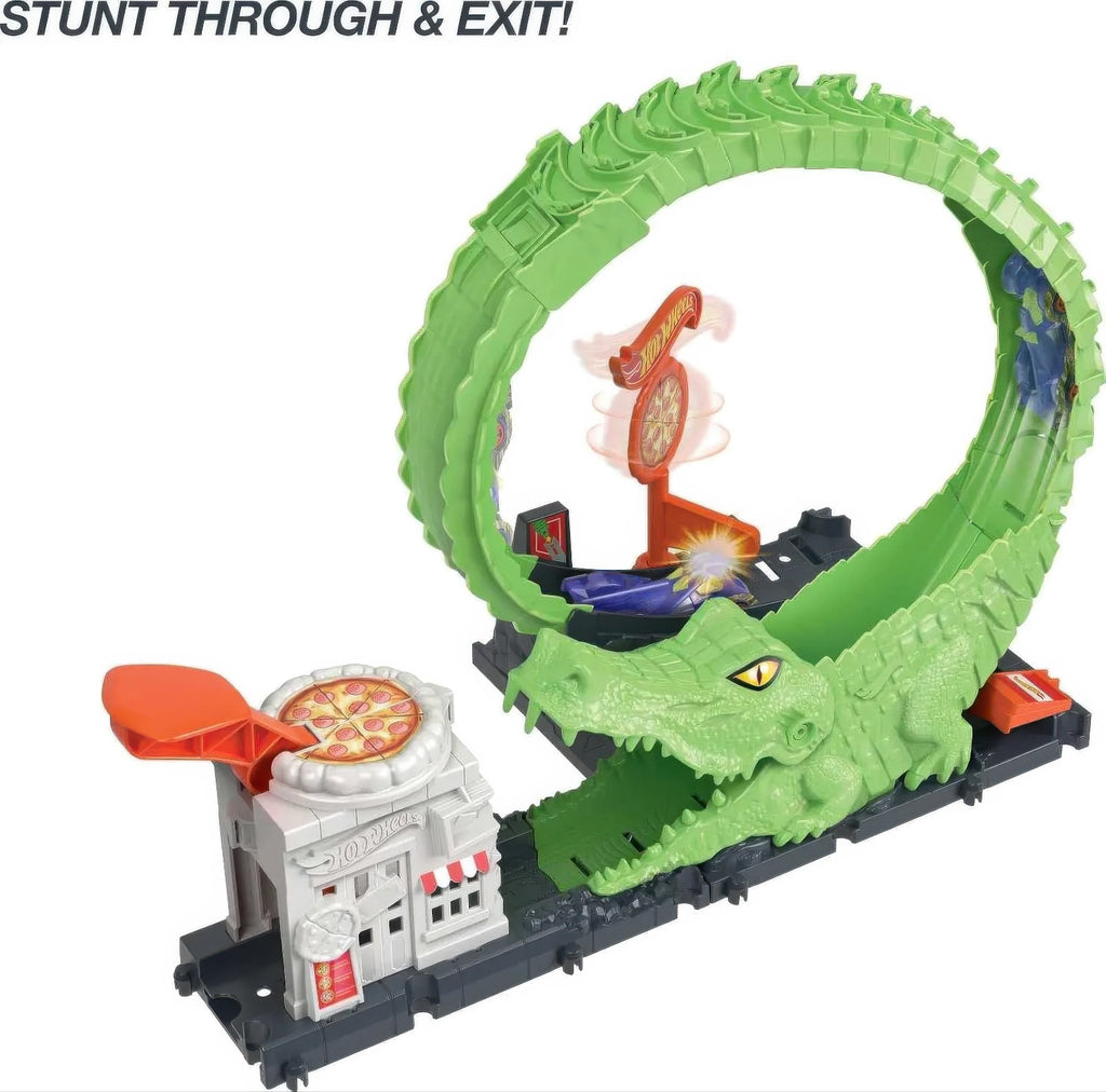 Hot Wheels City Gator Loop Attack Playset