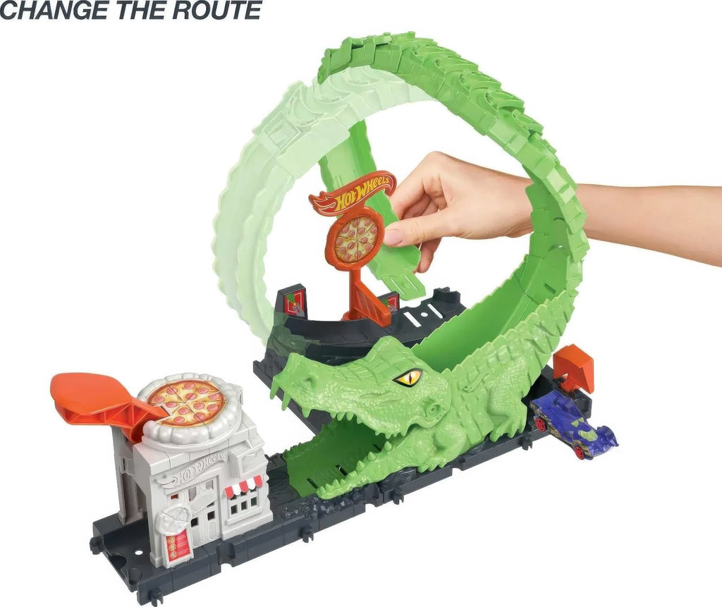 Hot Wheels City Gator Loop Attack Playset