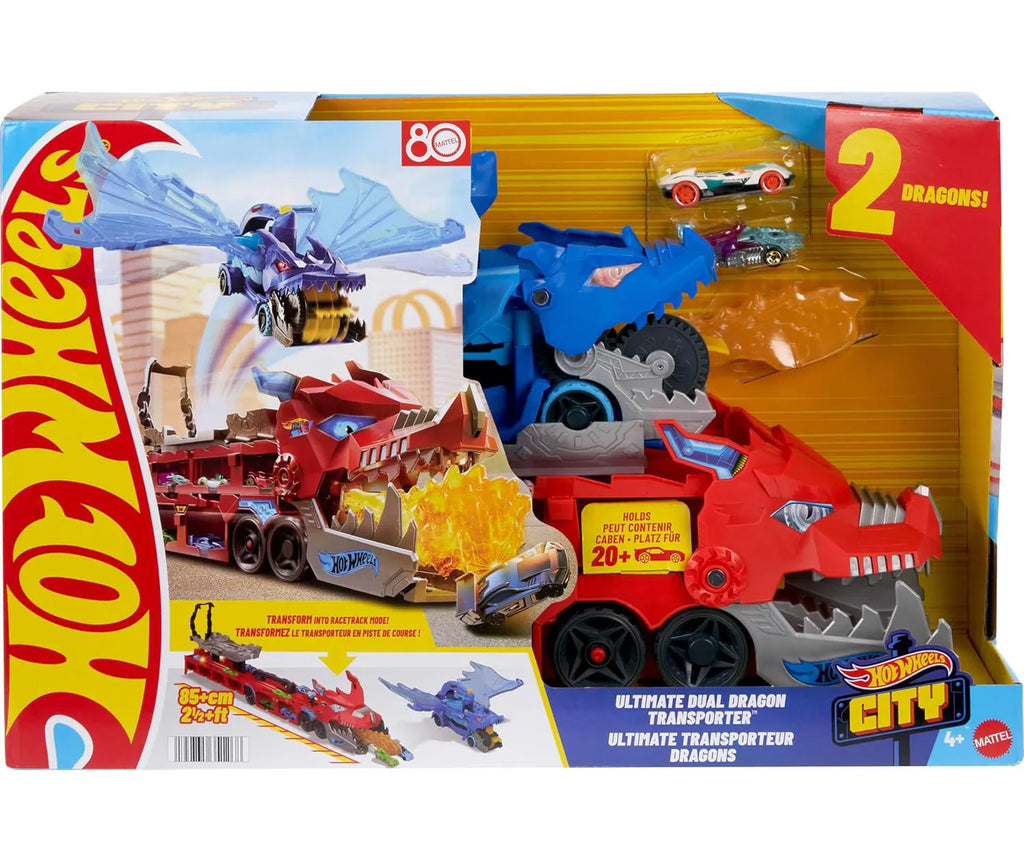 Hot Wheels City Ultimate Dual Dragon Transporter Playset