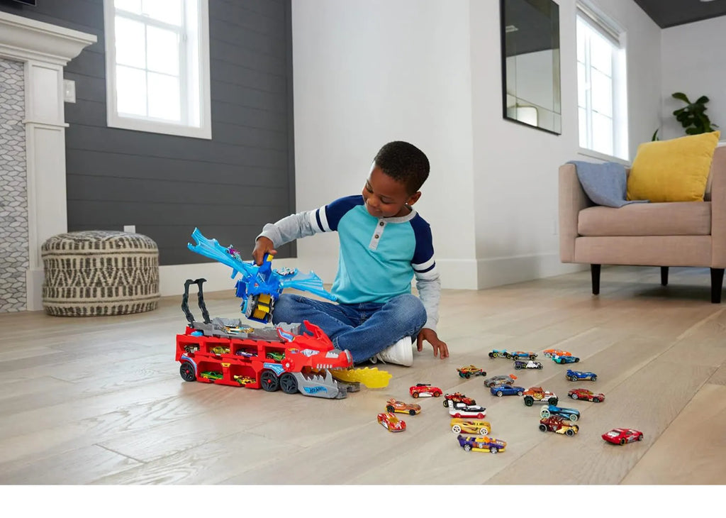 Hot Wheels City Ultimate Dual Dragon Transporter Playset