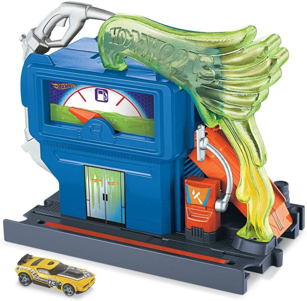 Hot Wheels Downtown Toxic Fuel Stop Play Set - TOYBOX Toy Shop