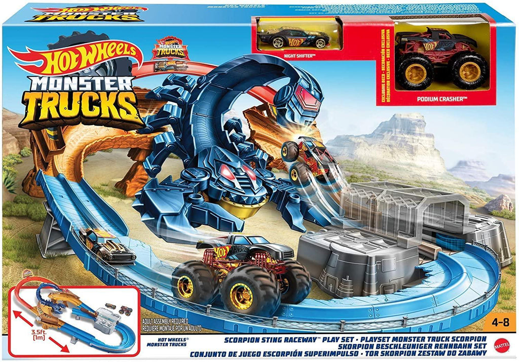 Hot Wheels GNB05 Monster Truck Scorpion Sting Raceway Playset - TOYBOX Toy Shop