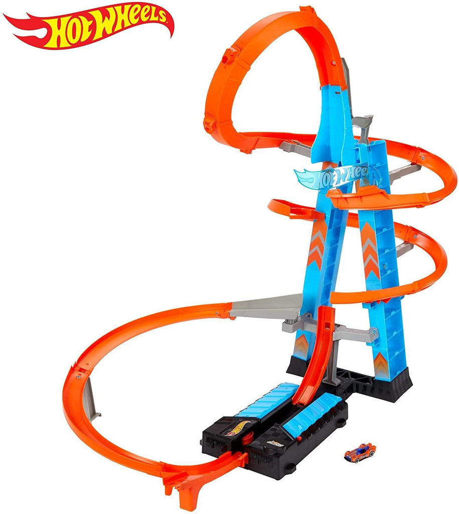 Hot Wheels GWT39 Sky Crash Tower Track Set 83cm Tall - TOYBOX Toy Shop