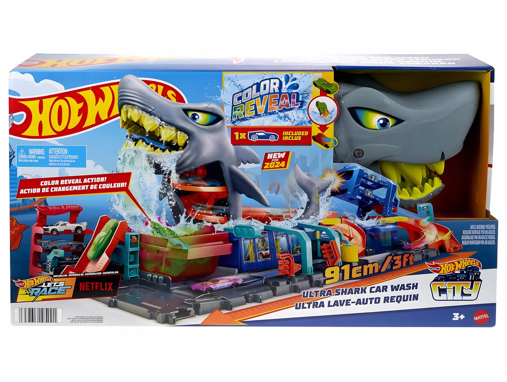 Hot Wheels Let's Race Netflix - City Ultra Shark Car Wash Playset - TOYBOX Toy Shop