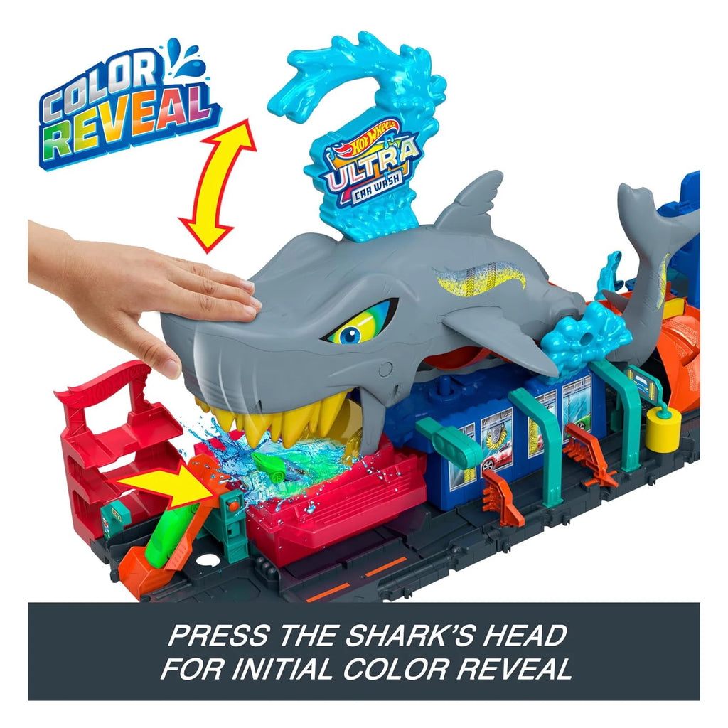 Hot Wheels Let's Race Netflix - City Ultra Shark Car Wash Playset - TOYBOX Toy Shop