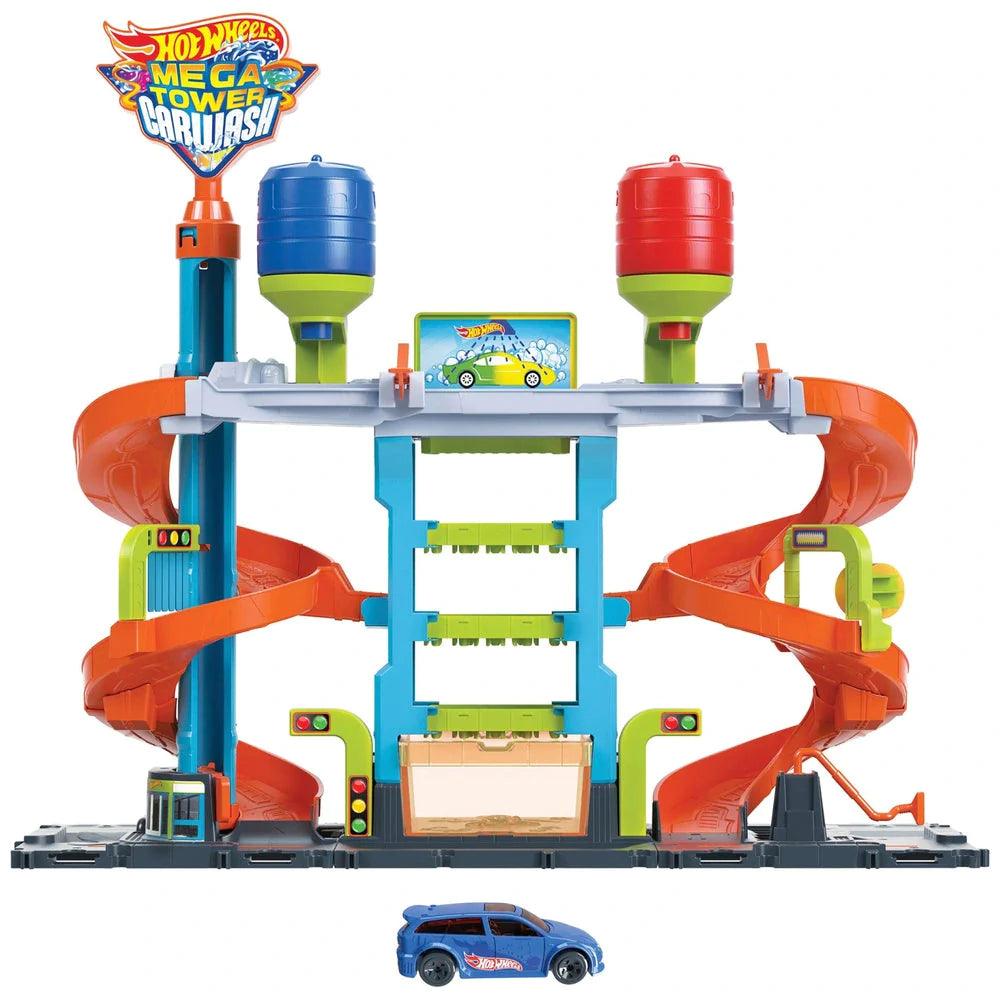 Hot Wheels Mega Tower Car Wash Playset - TOYBOX Toy Shop