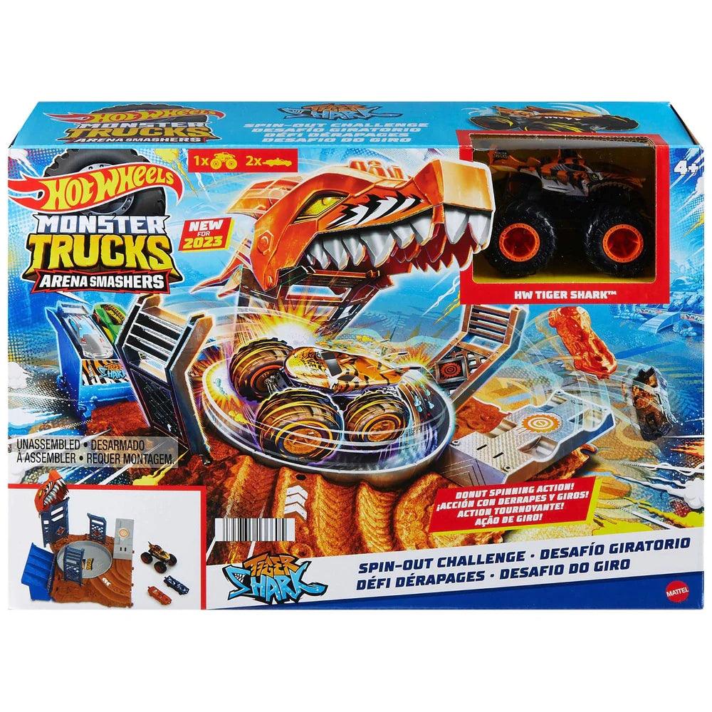Hot Wheels Monster Trucks Arena Smashers Tiger Shark Playset - TOYBOX Toy Shop Cyprus