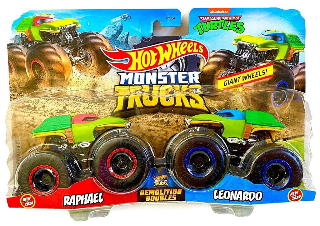 Hot Wheels Monster Trucks Demolition Doubles - Raphael vs Leonardo - TOYBOX Toy Shop Cyprus