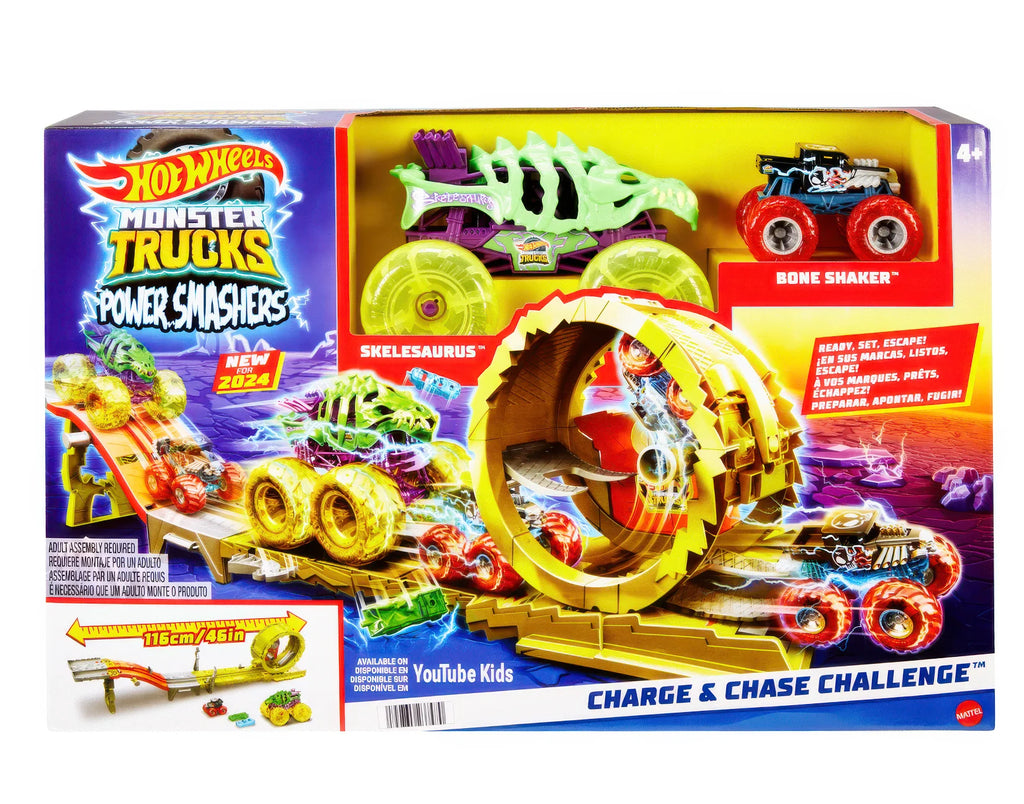 Hot Wheels Monster Trucks Power Smashers Charge & Chase Challenge - TOYBOX Toy Shop