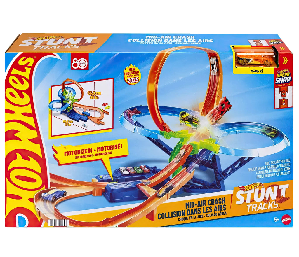 Hot Wheels Stunt Tracks Mid-air Car Crash Playset
