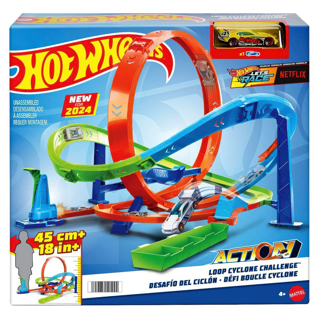 Hot Wheels Loop Cyclone Challenge Car Track Set - TOYBOX Toy Shop