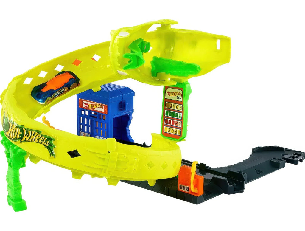 Hot Wheels Toy Car Track Set Snake Spiral Attack Playset