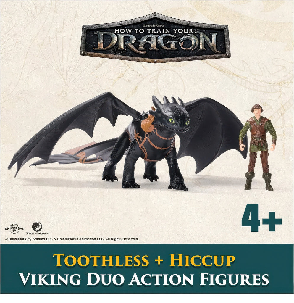 How To Train Your Dragon Toothless & Hiccup Viking Duo Action Figures
