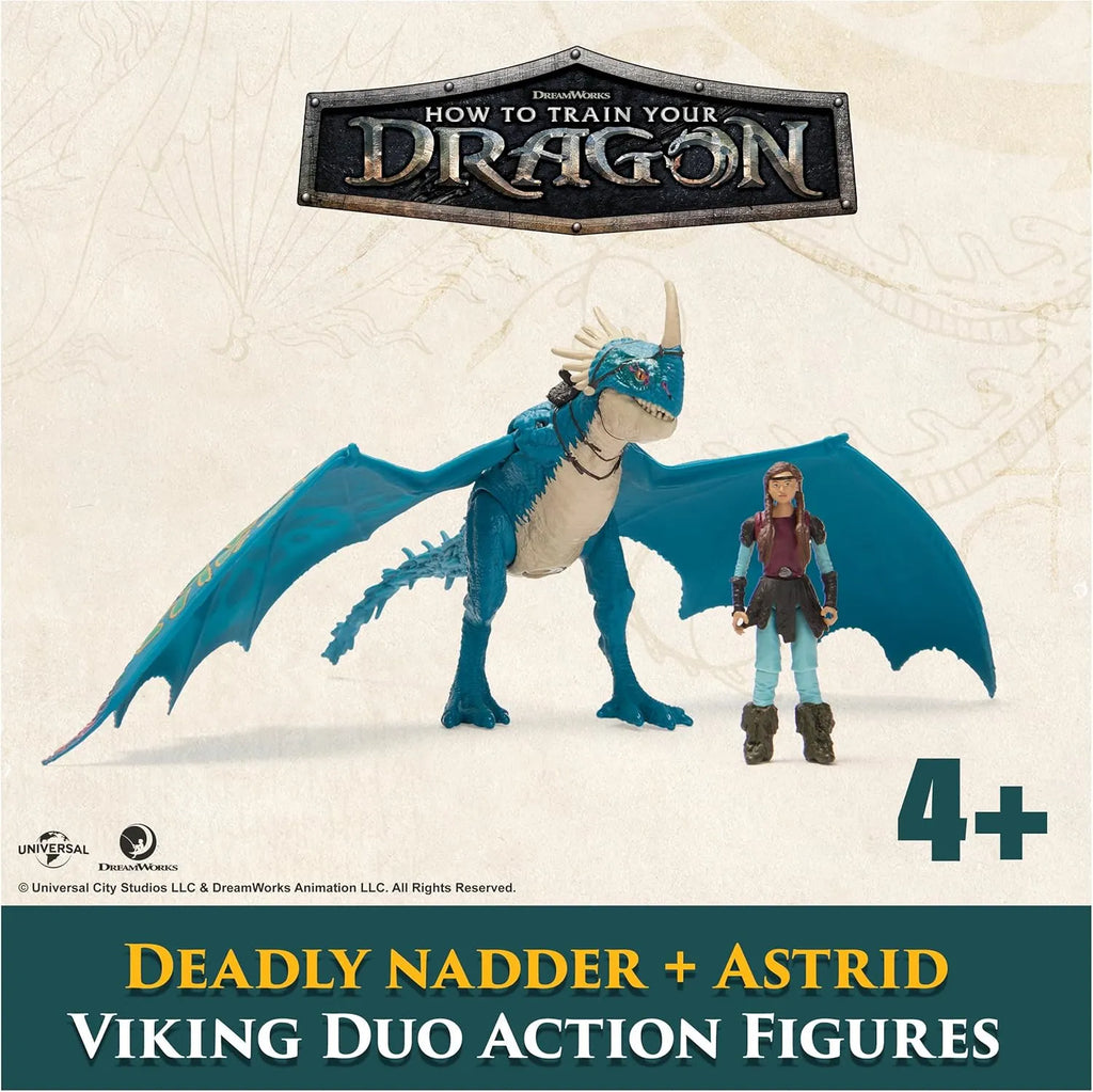 How To Train Your Dragon: Deadly Nadder & Astrid Viking Duo Action Figures