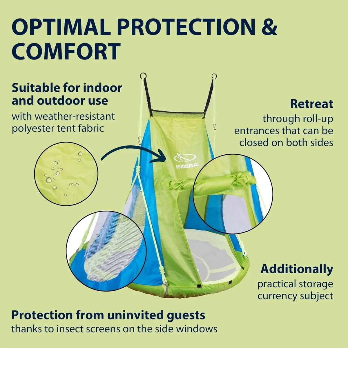 hudora zelt Hudora Cosy Castle Tent Cover For Nest Swing 110cm