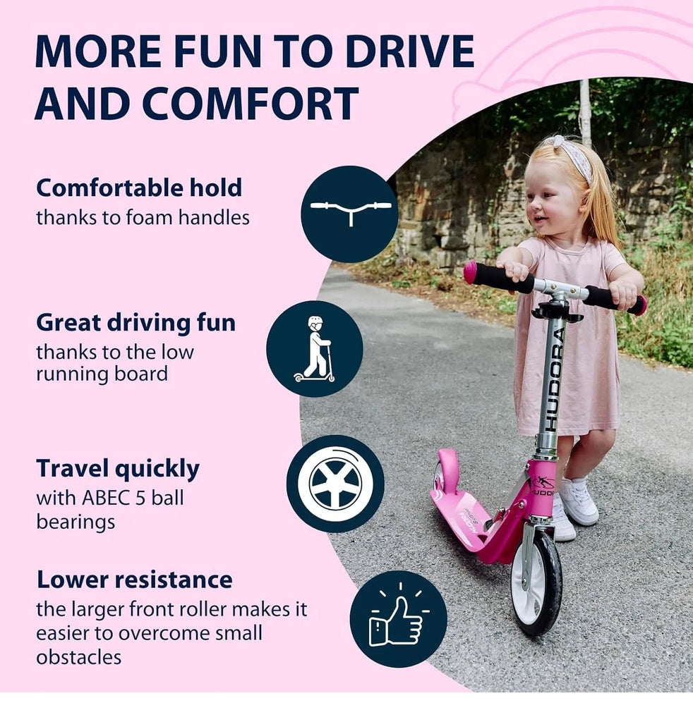 Hudora Little Big Wheel Step Scooter - Magenta