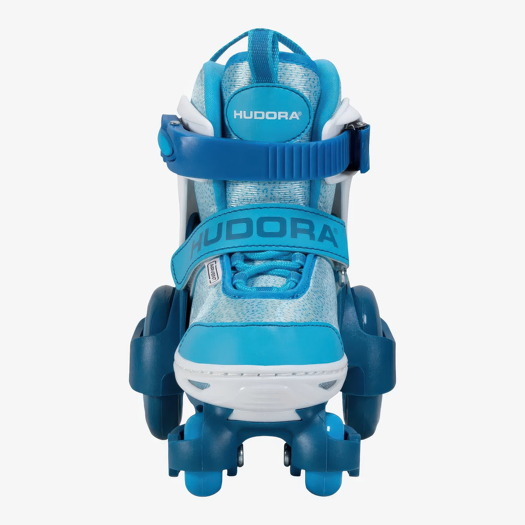 Hudora My First Quad Roller Skates, Cyan, Size 30-33
