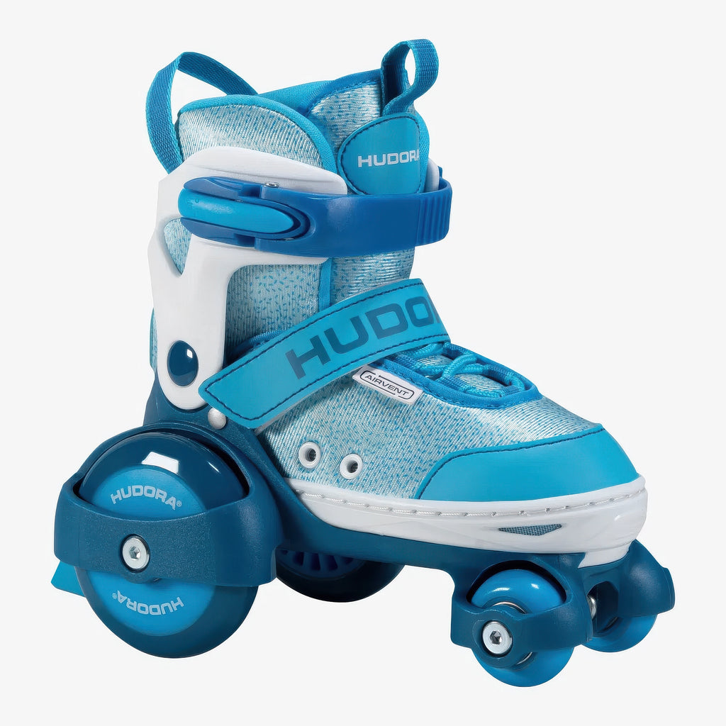 Hudora My First Quad Roller Skates, Cyan, Size 30-33