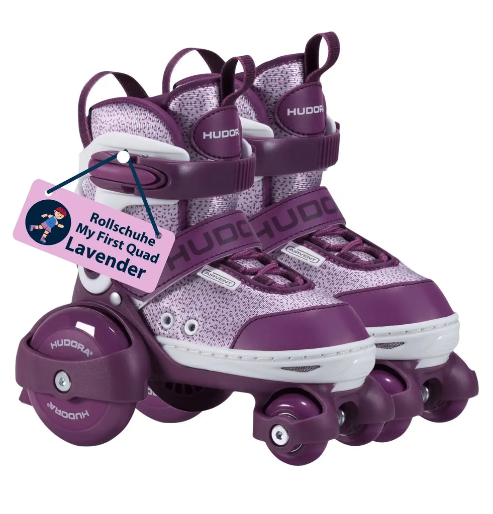 Hudora My First Quad Roller Skates, Lavender, Size 30-33