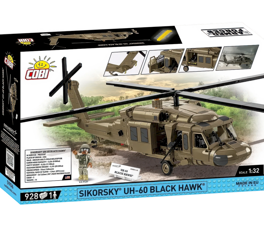 COBI Sikorsky Uh-60 Black Hawk Military Helicopter Model Kit