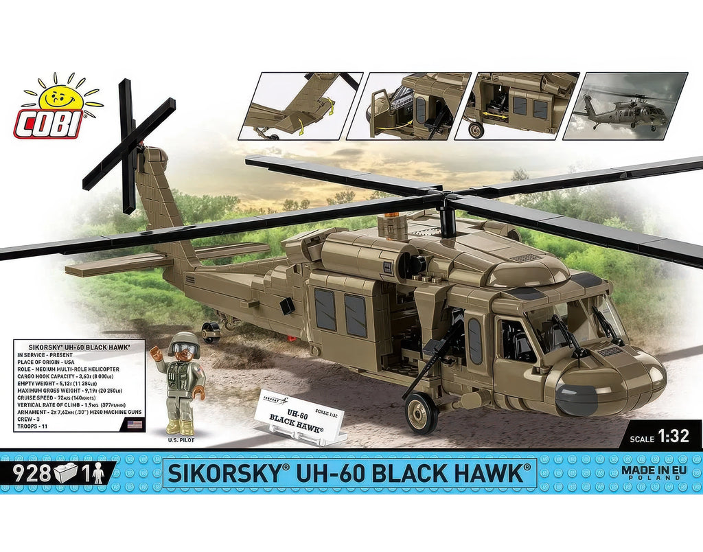 COBI Sikorsky Uh-60 Black Hawk Military Helicopter Model Kit