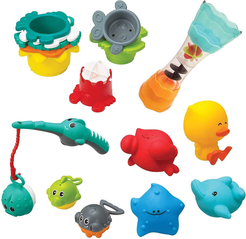 Infantino hand- eye coordination Splish & Splash Bath 17 Piece Toy - TOYBOX Toy Shop