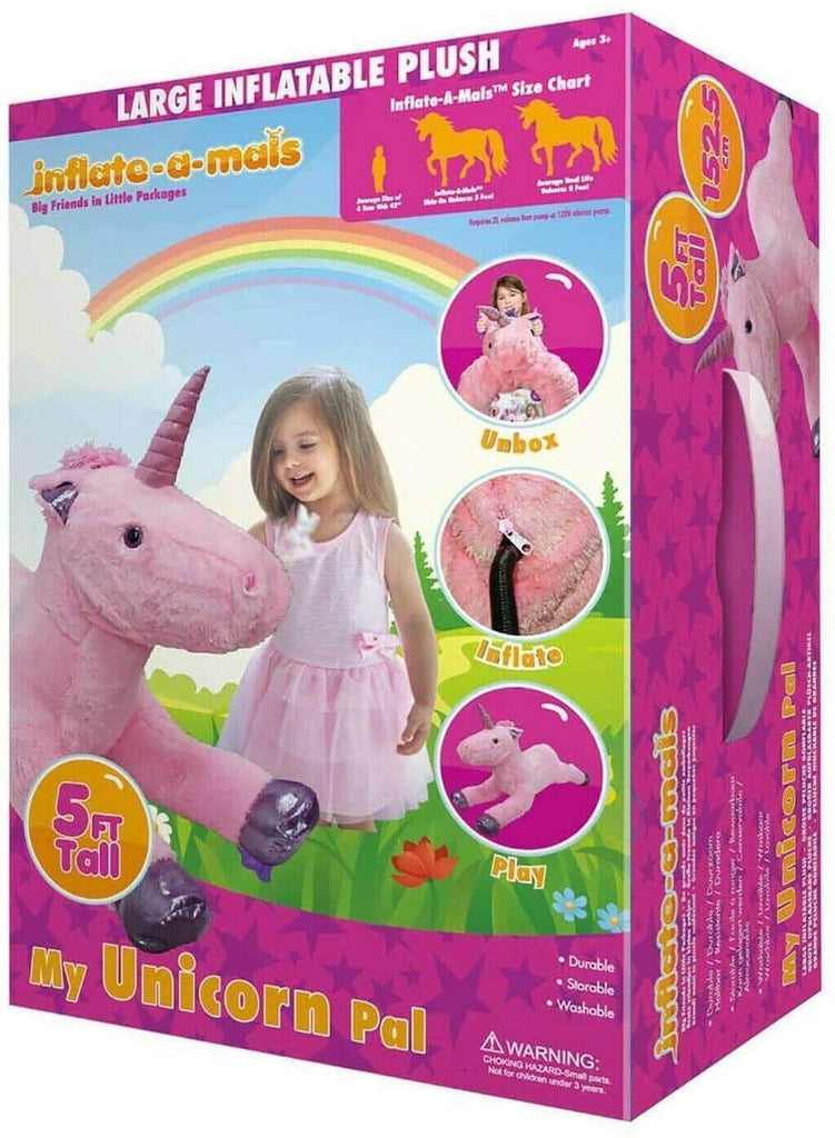 Inflate-A-Mals Inflatable Plush 5ft Unicorn - TOYBOX Toy Shop