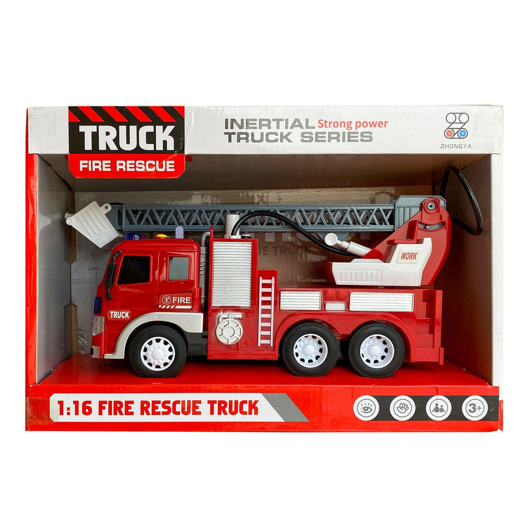 Interactive Fire Rescue Truck with Light & Sounds 25cm - TOYBOX Toy Shop