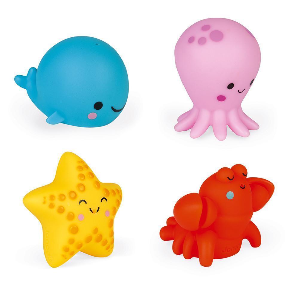 Janod Sea Creatures Squirters 4 Pack - TOYBOX