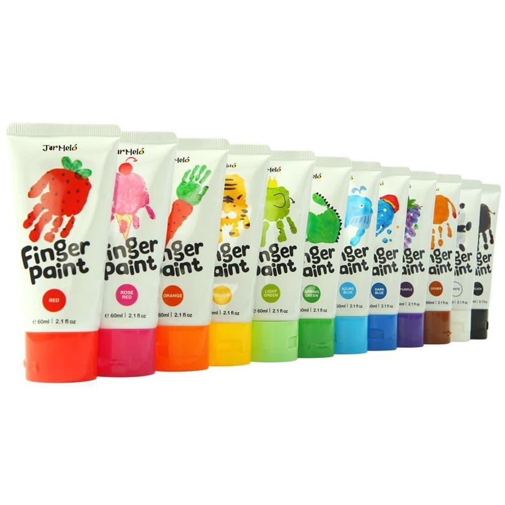 Jar Meló 12 Colour Finger Paint Set with Carry Case - TOYBOX Toy Shop