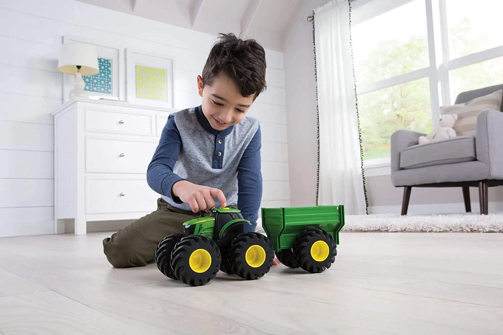 John Deere Lights And Sounds Tractor With Wagon - TOYBOX Toy Shop
