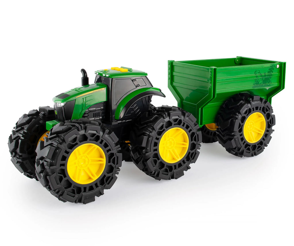 John Deere Lights and Sounds Tractor with Wagon