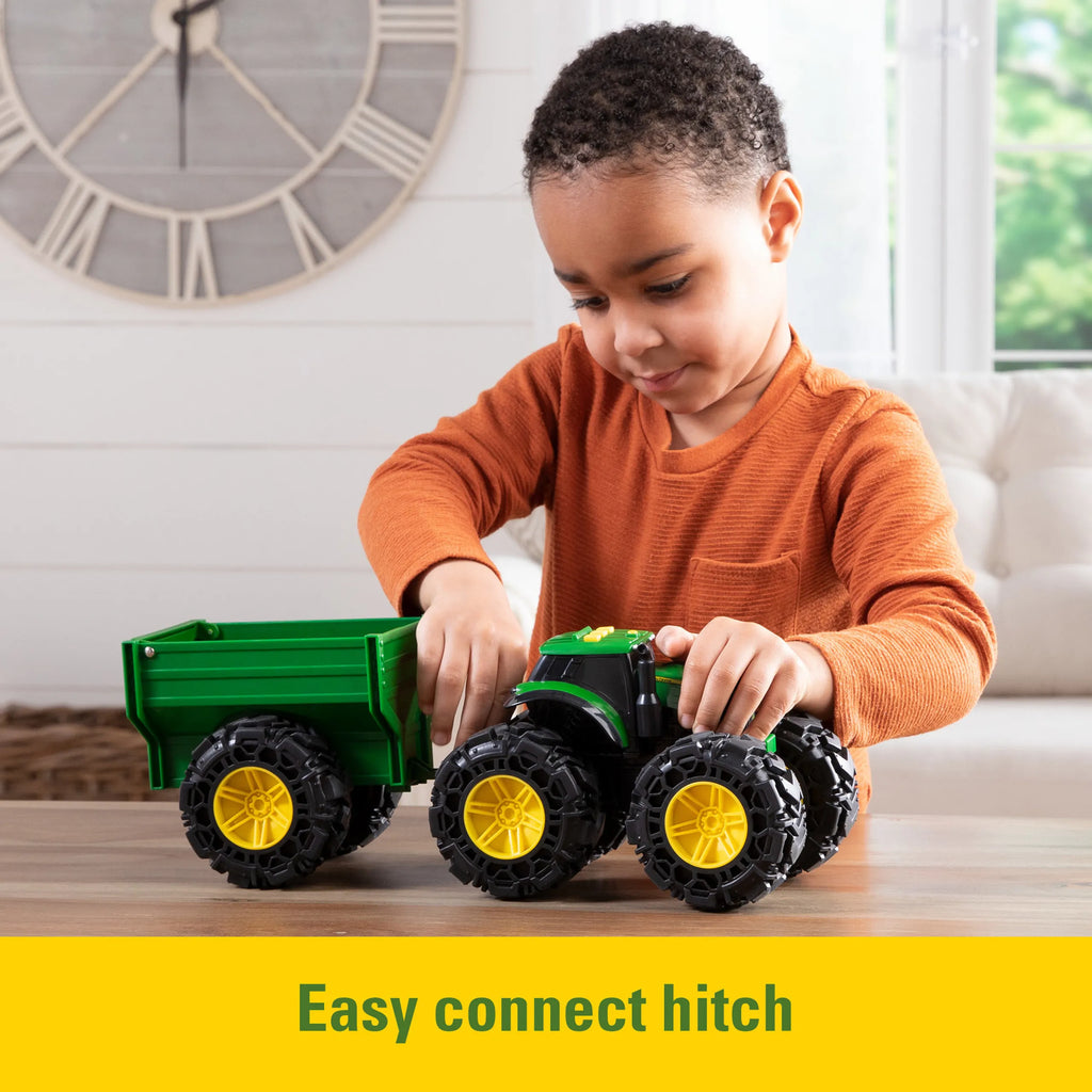 John Deere Lights and Sounds Tractor with Wagon