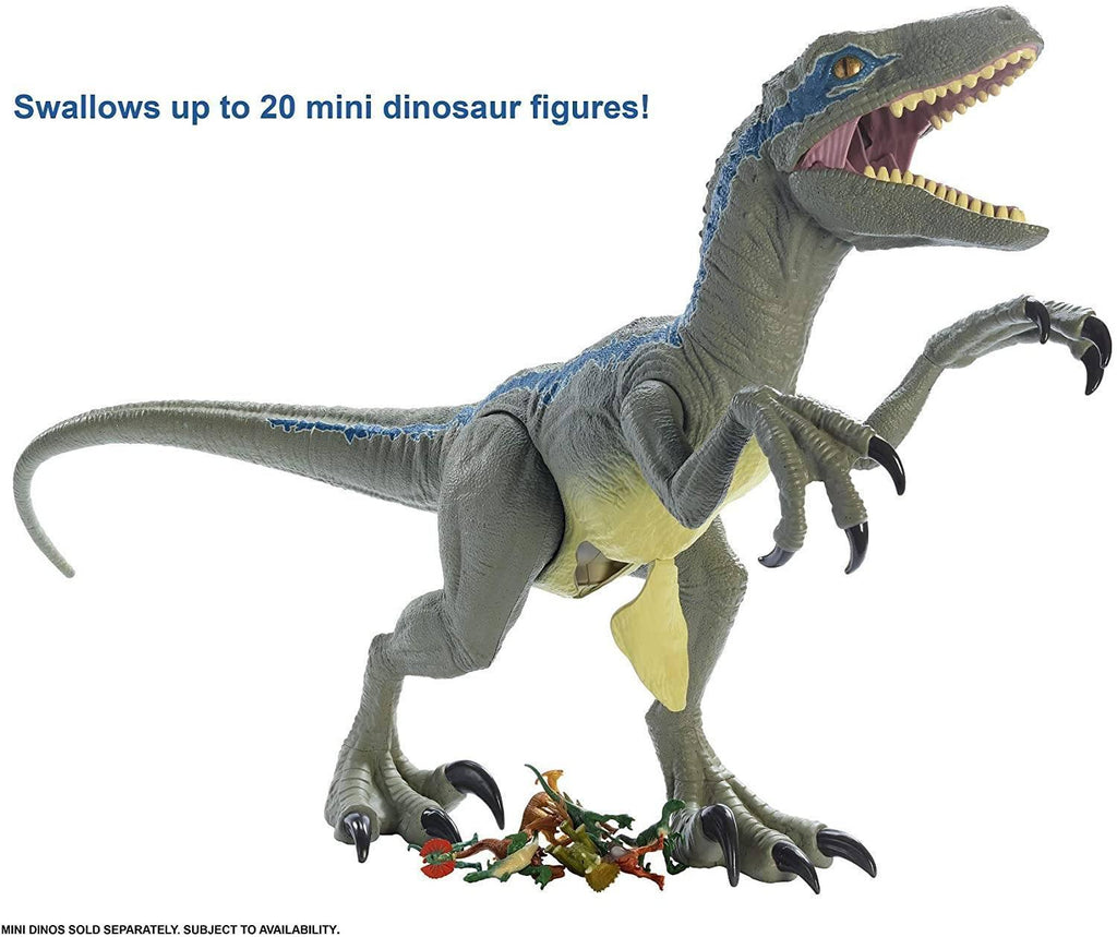 Jurassic World Dinosaur Super Colossal Velociraptor Blue 90cm - TOYBOX