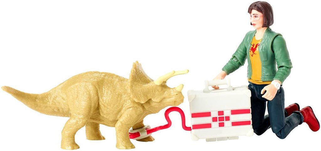 Jurassic World Figures Zia & Triceratops Figurines Playset - TOYBOX Toy Shop
