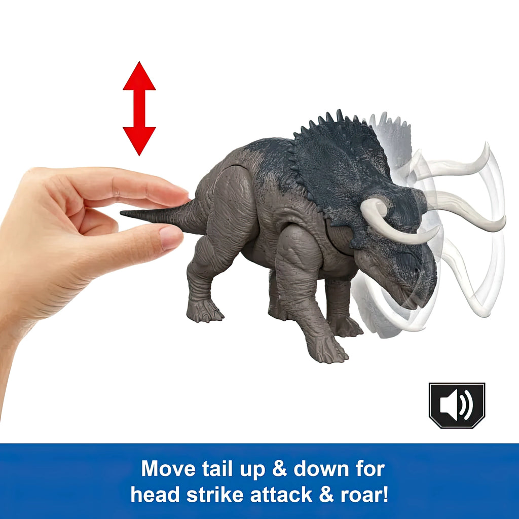 Jurassic World Wild Roar Nasutoceratops Dinosaur Toy